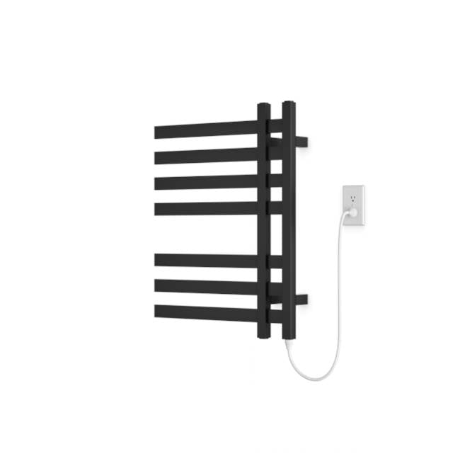 Artos - Lioni Square 27'' x 20'' Plug-In Towel Dryer with Hardwire Kit on Right Matte Black