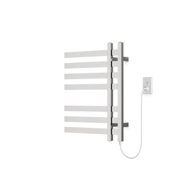 Artos - Lioni Square 27'' x 20'' Plug-In Towel Dryer with Hardwire Kit on Right Brushed Nickel
