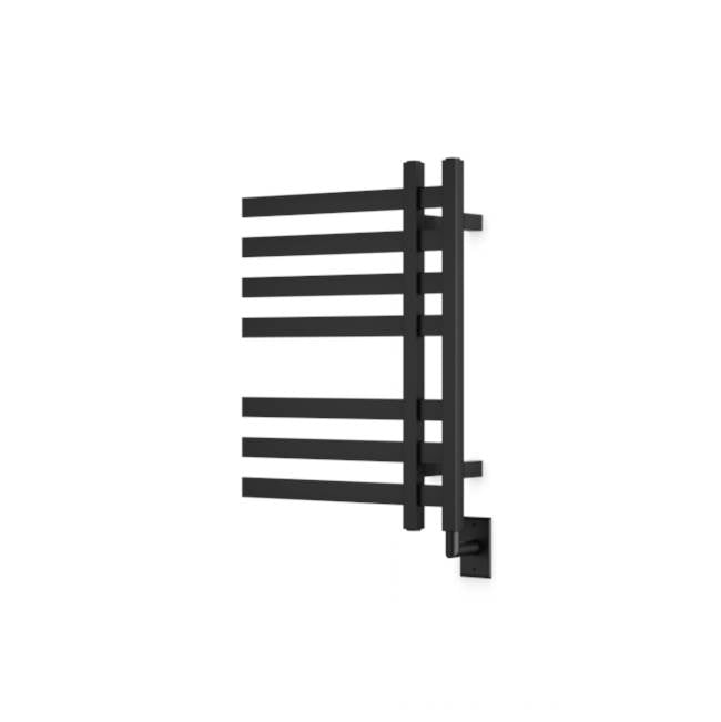 Artos - Lioni Square 27'' x 20'' Hardwired Towel Dryer with Hardwire Kit on Right Matte Black