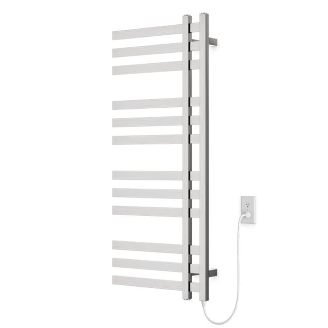 Artos - Lioni Square 48'' x 20'' Plug-In Towel Dryer with Hardwire Kit on Right Brushed Nickel