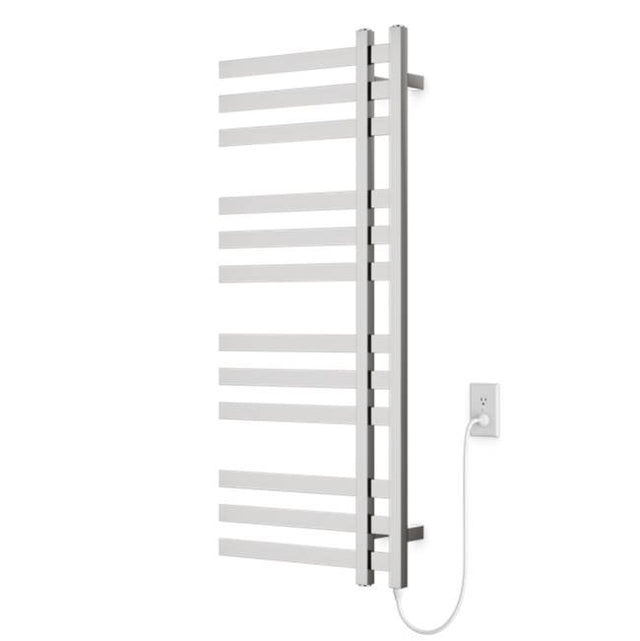 Artos - Lioni Square 48'' x 20'' Plug-In Towel Dryer with Hardwire Kit on Right Brushed Nickel