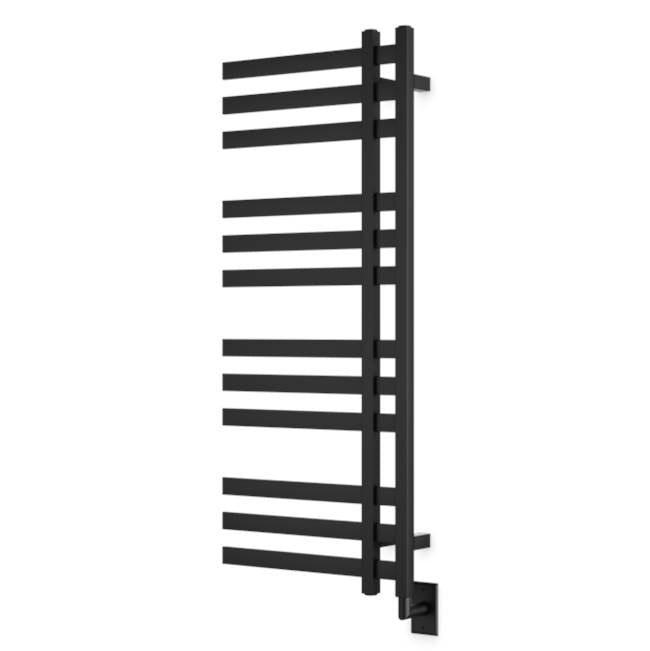 Artos - Lioni Square 48'' x 20'' Hardwired Towel Dryer with Hardwire Kit on Right Matte Black