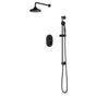 Artos - Classic Thermostatic Shower Trim Kit with Wall Mount Shower Head, Hand Held Shower on Slide Bar Black