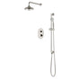 Artos - Classic Thermostatic Shower Trim Kit with Wall Mount Shower Head, Hand Held Shower on Slide Bar Polished Nickel