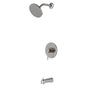 Artos - Trova Round Pressure Balance Tub / Shower Trim Kit with Rain Head Brushed Nickel