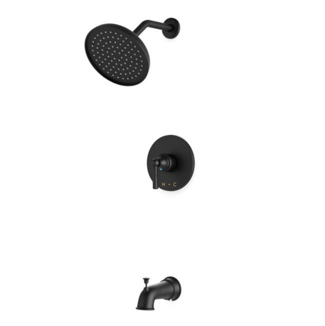 Artos - Trova Classic Pressure Balance Tub / Shower Trim Kit Matte Black