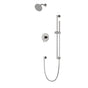 Artos - Round 2-Way Pressure Balance Shower Trim Kit with Rain Shower Head and Hand Held Shower on Slide Bar with Separate Water Outlet Brushed Nickel