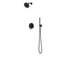 Artos - Round 2-Way Pressure Balance Shower Trim Kit with Rain Shower Head and Hand Held Shower Matte Black