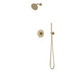 Artos - Round 2-Way Pressure Balance Shower Trim Kit with Rain Shower Head and Hand Held Shower Satin Brass