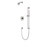 Artos - Round 2-Way Pressure Balance Shower Trim Kit with Multifunction Shower Head and Hand Held Shower on Integrated Slide Bar Brushed Nickel