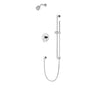 Artos - Round 2-Way Pressure Balance Shower Trim Kit with Multifunction Shower Head and Hand Held Shower on Integrated Slide Bar Chrome