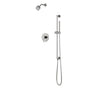 Artos - Round 2-Way Pressure Balance Shower Trim Kit with Multifunction Shower Head and Hand Held Shower on Integrated Slide Bar Brushed Nickel