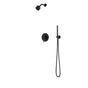 Artos - Round 2-Way Pressure Balance Shower Trim Kit with Multifunction Shower Head and Hand Held Shower Matte Black