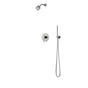 Artos - Round 2-Way Pressure Balance Shower Trim Kit with Multifunction Shower Head and Hand Held Shower Brushed Nickel