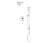 Artos - Square 2-Way Pressure Balance Shower Trim Kit with Hand Held Shower on Integrated Slide Bar Chrome
