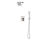 Artos - Square 2-Way Pressure Balance Shower Trim Kit with Hand Held Shower Brushed Nickel