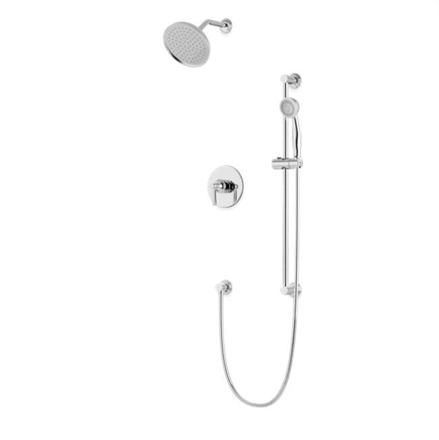 Artos - Classic 2-Way Pressure Balance Shower Trim Kit with Hand Held Shower on Slide Bar with Separate Water Outlet Chrome