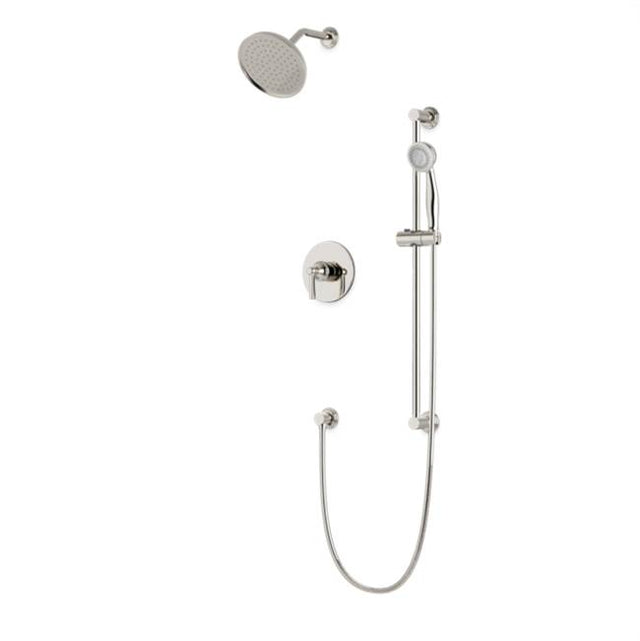 Artos - Classic 2-Way Pressure Balance Shower Trim Kit with Hand Held Shower on Slide Bar with Separate Water Outlet Polished Nickel