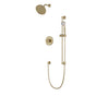 Artos - Classic 2-Way Pressure Balance Shower Trim Kit with Hand Held Shower on Slide Bar with Separate Water Outlet Satin Brass