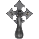 Ashley Norton - Drop Pull on Gothic Plate - Dark Bronze