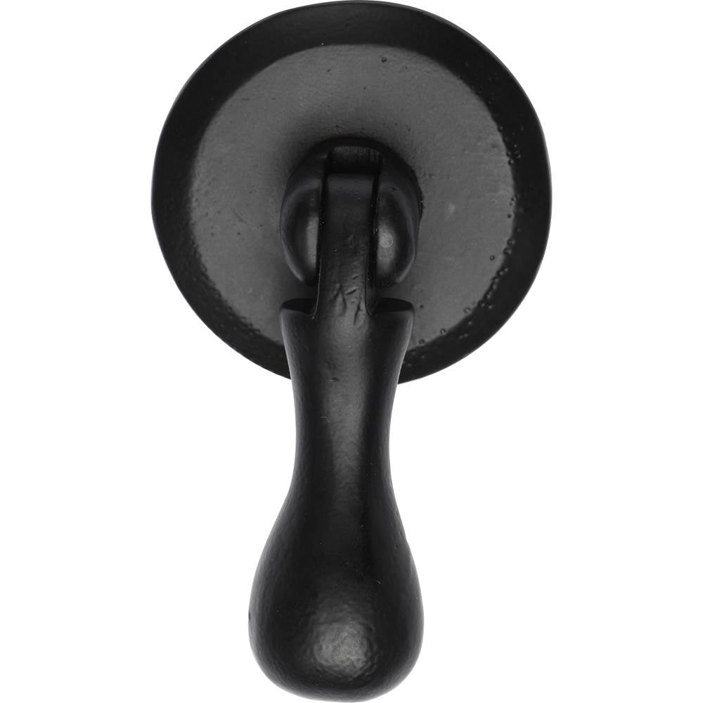 Ashley Norton - Drop Pull on Round Plate - Black