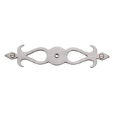Ashley Norton - Fleur-de-lis Cabinet Knob Backpate - Satin Nickel