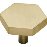 Ashley Norton - Modern Hex Cabinet Knob - Satin Brass