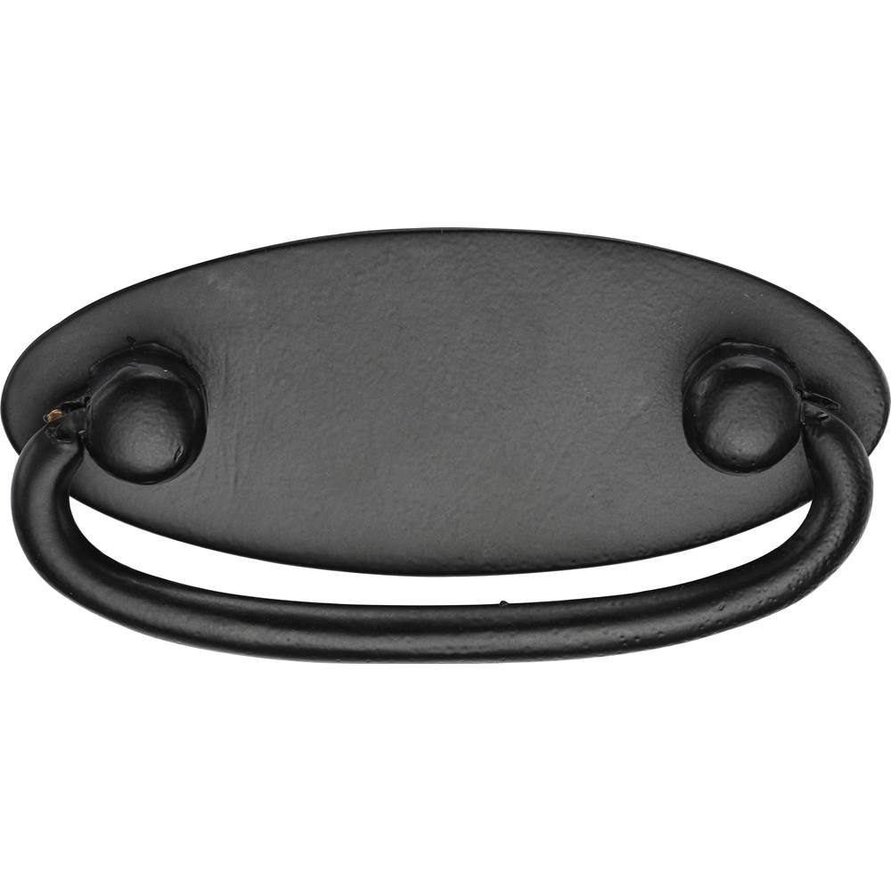 Ashley Norton - Drop Pull on Oval plate - Black