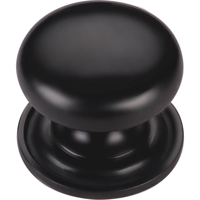Ashley Norton - Round Cabinet Knob on Rose - Black