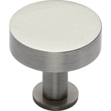 Ashley Norton - Knurled Disc Cabinet Knob with Rosette - Satin Nickel