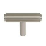 Ashley Norton - Straight Knurled T-Bar Knob - Polished Nickel