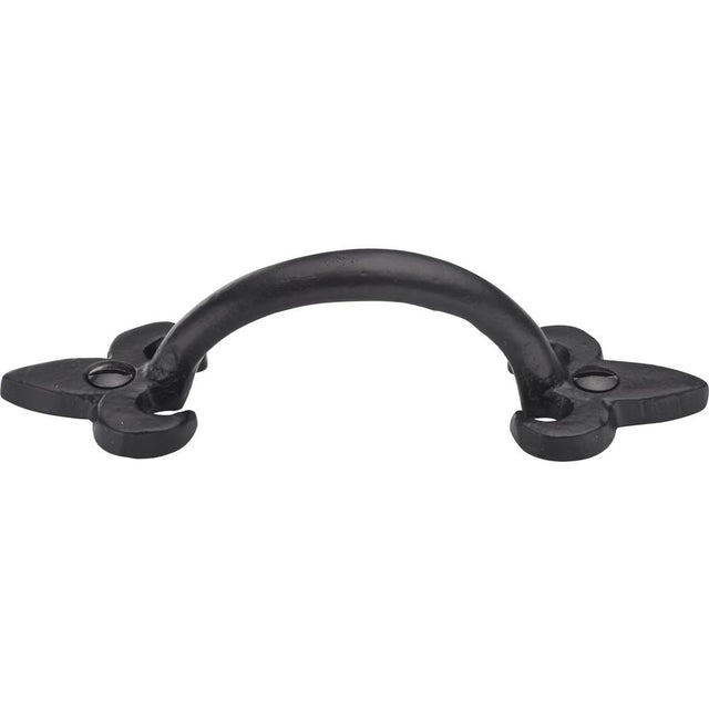 Ashley Norton - Front Mounted Fleur-de-lis Cabinet Pull - Black
