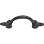 Ashley Norton - Front Mounted Fleur-de-lis Cabinet Pull - Black