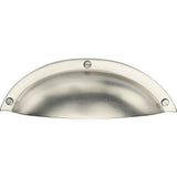 Ashley Norton - Wide Front Mounted Cup Pull - White Bronze