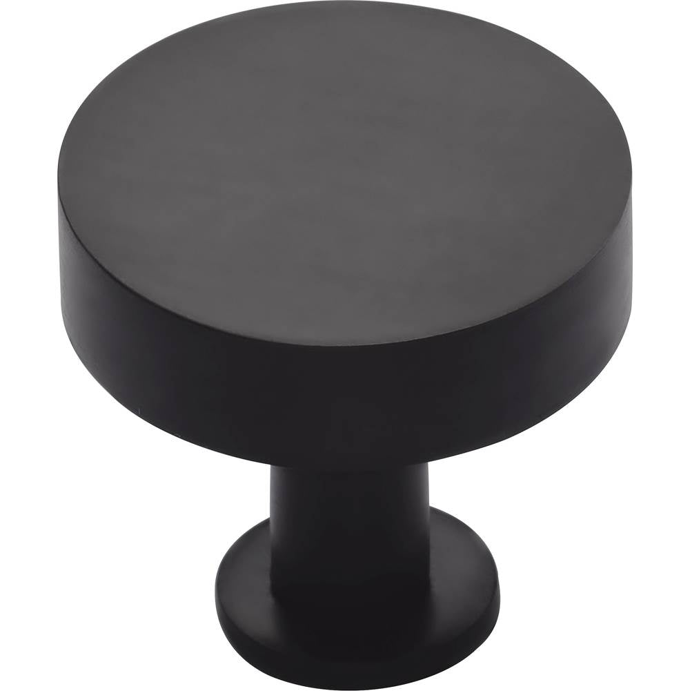 Ashley Norton - Knurled Disc Cabinet Knob with Rosette - Black