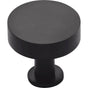 Ashley Norton - Knurled Disc Cabinet Knob with Rosette - Black