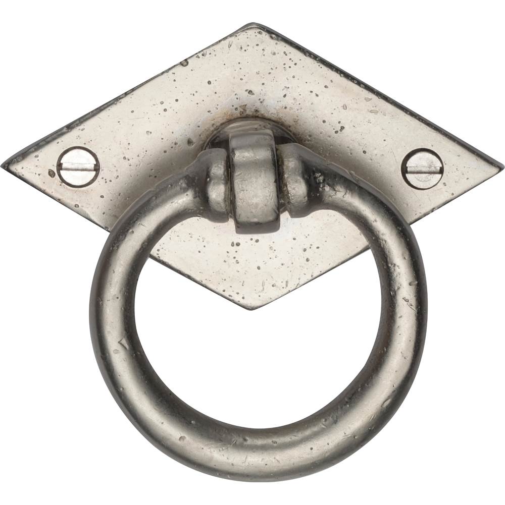 Ashley Norton - Round Drop Pull on Plate - White Bronze