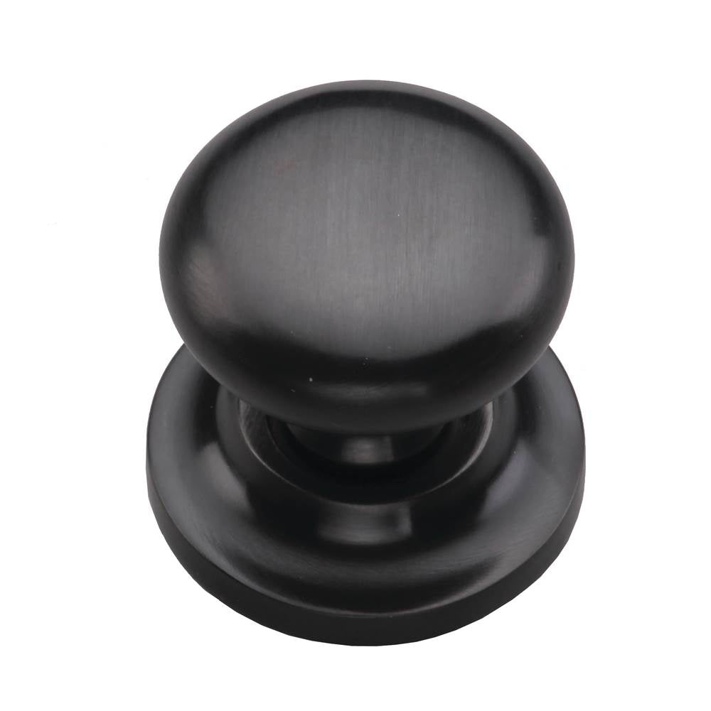 Ashley Norton - Round Cabinet Knob on Rose - Oil Rubbed Bronze