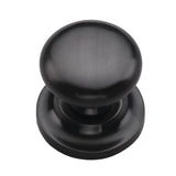 Ashley Norton - Round Cabinet Knob on Rose - Oil Rubbed Bronze