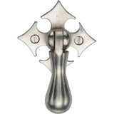 Ashley Norton - Drop Pull on Gothic Plate - White Bronze
