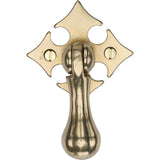 Ashley Norton - Drop Pull on Gothic Plate - Natural Bronze