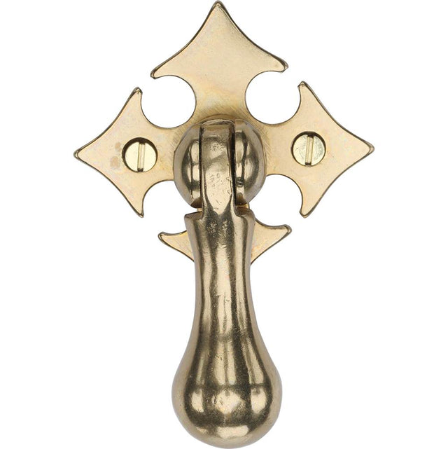 Ashley Norton - Drop Pull on Gothic Plate - Natural Bronze