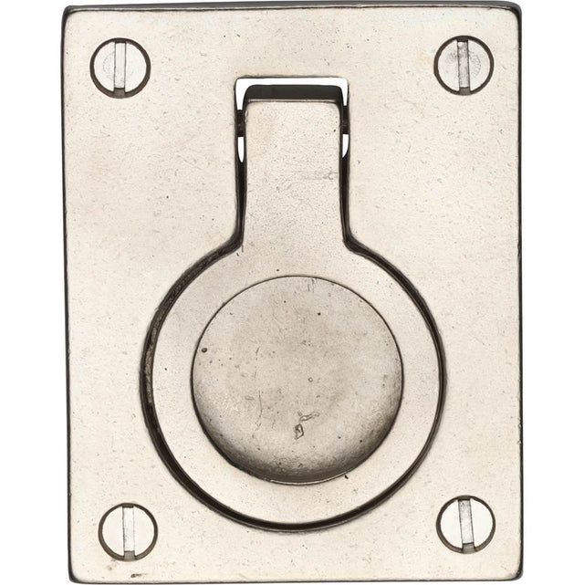 Ashley Norton - Front Mounted Military Ring Pull for Cabinets - White Bronze