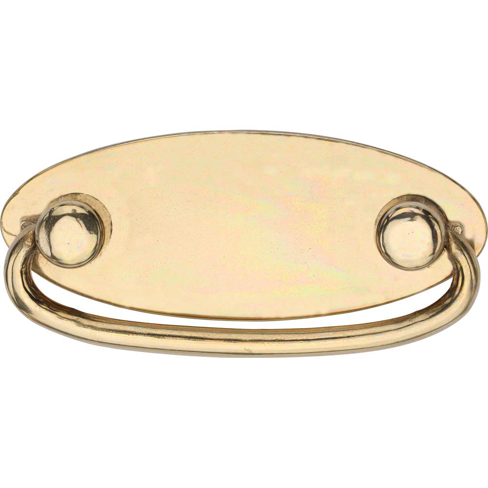 Ashley Norton - Drop Pull on Oval plate - Natural Bronze