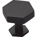 Ashley Norton - Modern Hex Cabinet Knob with Rosette - Black