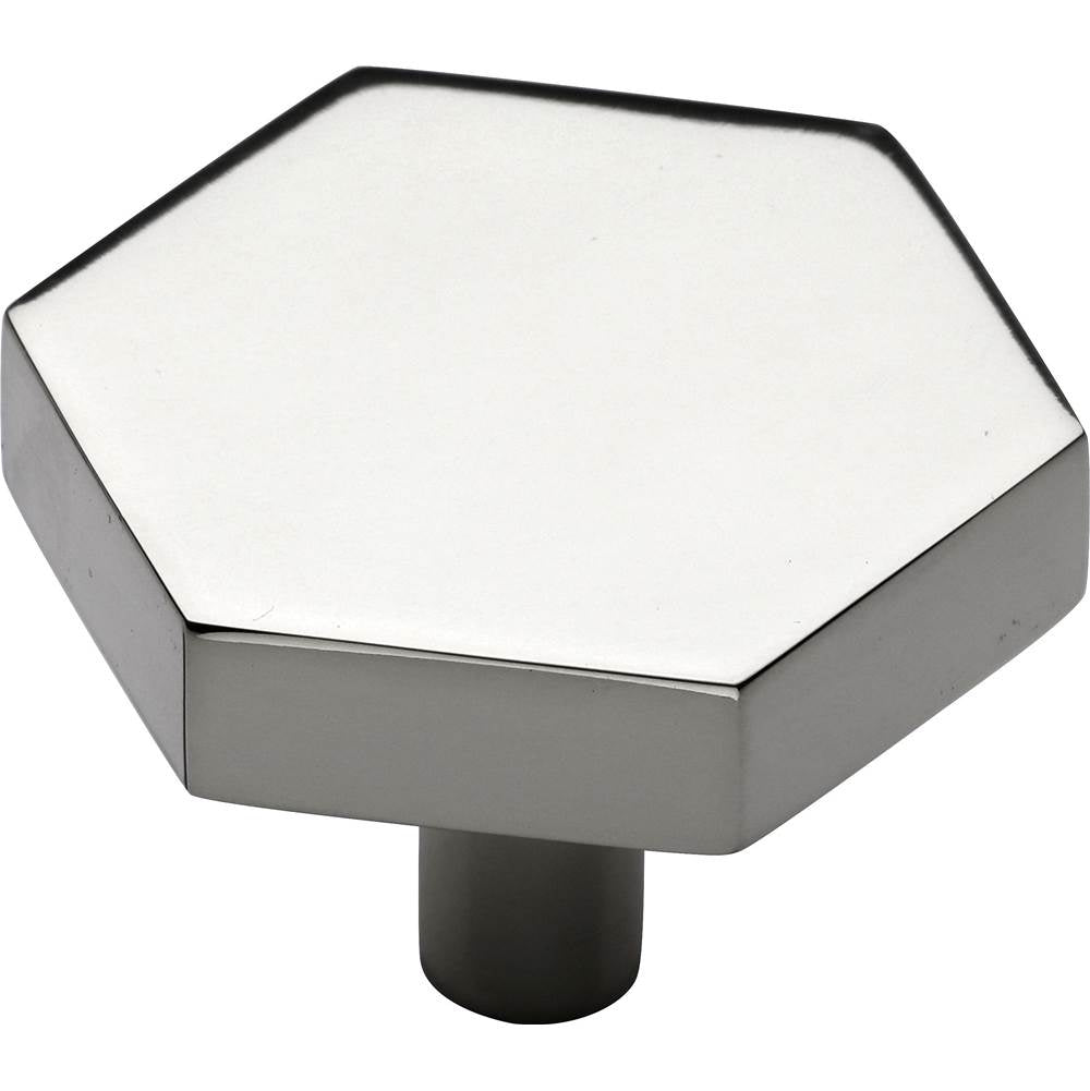Ashley Norton - Modern Hex Cabinet Knob - Polished Nickel