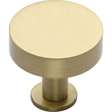 Ashley Norton - Knurled Disc Cabinet Knob with Rosette - Satin Brass
