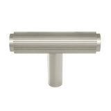 Ashley Norton - Straight Knurled T-Bar Knob - Satin Nickel