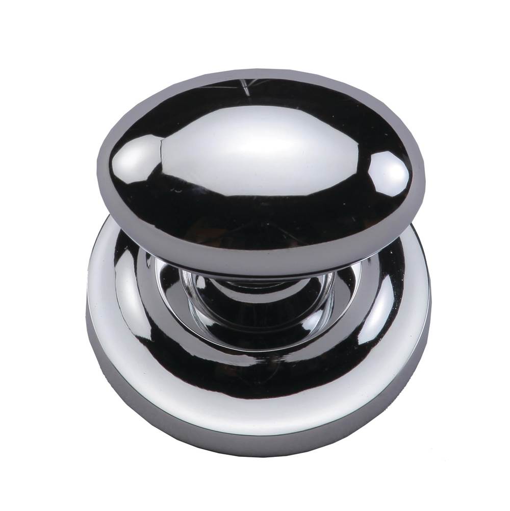 Ashley Norton - Egg Cabinet Knob on Rose - Polished Chrome