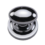 Ashley Norton - Egg Cabinet Knob on Rose - Polished Chrome
